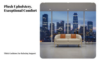 Light Luxury Design Upholstered Barrel Chair Soft Fabric Upholstery Lounge Set dense Foam Padding Indoor Seating Curved spine for Business Owners, Interior Designers, Reception Area, Living Room, Small Spaces, book corner