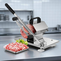 Evenly Cut Thin Slices Mutton Cutter Machine Coil-Assisted-Loaded Chilled Meat Cutter Adjustable Thickness Manual Meat Cutter Easy to Use for Hot Pot, Home
