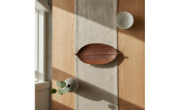 Leaf-Shaped Tray Grain Walnut Wood Tray Organic Wooden Platter for Hosts, Homeowners, Dining Table, Sideboard, Living Room