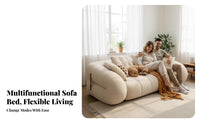 Sofa Bed with Pet House Multi-Functional Pull-expandable Loveseat Bed Foldable Design transformable Couch for Homeowners, Guests, Living Room, Bedroom, Office