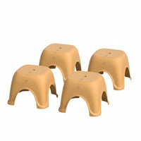 Non-Slip Feet Stackable Arched-Leg Stool Easy to Clean Household Furniture Space-Saving Footstool Strong Load-Bearing for Children, Homeowners, Bathroom, Living Room, Kitchen, Entryway