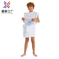 儿童万圣节halloween趣味马桶套装演出服少儿cosplay服公园表演服