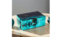 Jewelry Box with Velvet Lining Marble-Style Jewelry Storage Box Glossy Organizer for Women, Collectors