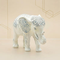 Decorative Elephant Figurine Resin Elephant Figurine Light-Toned Ornamental Item for Tabletop, Entryway