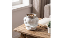 Stainless Steel Torso Cup Novelty Muscle Cup Sculpted Tumbler Brushed Metal for Hosts, Home Bar, Parties