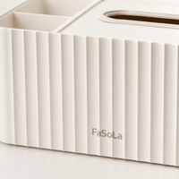Ivory Tissue Box Organizer, Pull-Type Tissue Box with Spring, Modern Minimalist Kitchen Tissue Holder, 24x12x9cm PET