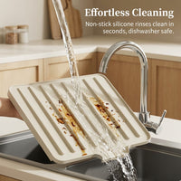Sink Silicone Draining Mat for and Countertop, Rectangular Dish Drying with Upgraded 2cm Thickened Design