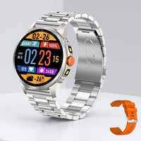 Bluetooth Calling Smartwatch Fitness Smart Watch with Metal Bracelet Smartwatch with Flashlight Outdoor Sporty for Men