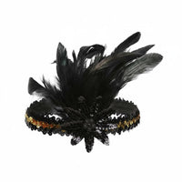 Glitter Feather Hairband Glitter Ed Glitter Feather Headband Vintage Dancer Headband Vintage Look 1920s Design Headpiece Elastic