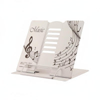 Desktop Music Stand Foldable Folding Music Stand Lightweight Adjustable Bookrest for Artists, Students, Office, Kitchen