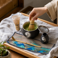 Japanese Style Matcha Bowl Set with Bamboo Whisk and Accessories