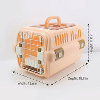 Handheld Pet Carrier with Upper Opening, Hard-Sided PP Material Cat Carrier, Transport Pet Carrier for Car