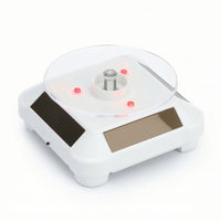 360-Degree Display Turntable with Acrylic Tray Compact Jewelry Rotator Slim Showcase Base Sturdy for Jewelers