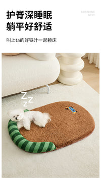 狗窝四季通用宠物床沙发可拆洗中小型犬泰迪比熊睡觉猫咪垫子夏天 XL：90*60cm（适合45斤内宠物） 咖色小狗狗【现货现发 四季通用】