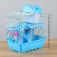 Large Hamster Cage and Villa, Double Layer Indoor Habitat with upper entry, Rectangular Hamster Castle Including All Luxury Accessories