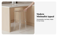 Clear Acrylic Stool Thickened Construction Transparent Stool Minimalist Design