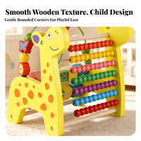 Multi-Functional Toddler Bead Maze Toy Hand-Eye Coordination Wooden Bead Maze Develops Fine Movement Skills for Children 1-3 Years