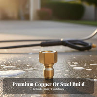 Pressure Washer Quick Connect Fitting Pure Copper Construction for DIYers