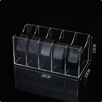 Clear Acrylic Belt Box 7 Compartments Multi-Slot Belt Organizer