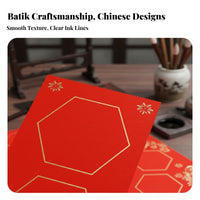 Blank Spring Festival Couplets Batik Craft Spring Festival Couplet Paper Good Ink Absorption Chinese Calligraphy Red Paper for Calligraphers, Doorways
