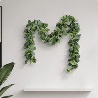 Eucalyptus Garland Vine Flexible Steming Artificial Eucalyptus Vine Trailing Hanging Leaf Garland for Decorative Display