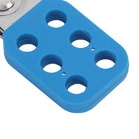 Long-Lasting 6 Hole Safety Hasp Rust Resistant 6 Hole Lockout Hasp OSHA Compliant Group Lockout Device Nylon Insulated Body for Maintenance Personnel, Electricians, Energy Isolation, Equipment Shutdown