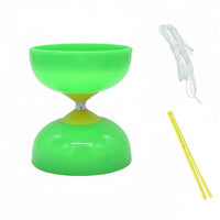 Drop-Resistant Chinese Spinning Top Easy to Learn Double Bowl Chinese Spinning Top Long-Lasting Soft Plastic Juggling Toy Stable High-Speed Rotation for Children, Schoolyard