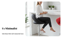 With Backrest Adjustable Swivel Stool Padded Seat Adjustable loopBack Stool Integrated Footrest Counter Chair Modern Design for Homeowners, Business Owners, Interior Designers, Reception Area, Home, Kitchen, Dining Room
