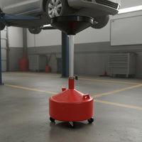 Portable Oil Drain Container Wheeled Waste Oil Collector Automotive Equipment Anti-Spill Design Vehicle Maintenance Rust