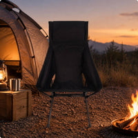 Aluminum Frame Folding Moon Chair Lightweight High Back Camping Chair Foldable Outdoor Furniture