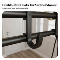 Large Capacity Freestanding Coat and Shoe Rack Space-Saving Multi-Tier Shoe and Coat Stand Heavy Duty Freestanding Hall Tree Organizer Sturdy Construction for Homeowners, Apartment Dwellers, Mudroom, Dorm Room, Bedroom, Closet
