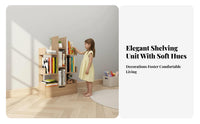Large Capacity Tree-Shaped bookshelf With Bottom Drawer bookshelf Freestanding Design Storage Rack Modern design for Children, Book Lovers, Homeowners, Kids' Room, Small Spaces, Bedroom, Office