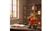 Mythological Protector Sculpture Statue Copper Mythological Protector Sculpture Statue Hand-Painted Office Decor for Collectors