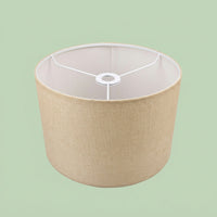 Living Room Lamp Shade with Foldable Design for Easy Storage, Lampshade for Table in Linen Material, Universal Fitting for Bedroom Lighting