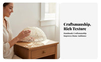 Cotton Rope Lampshade Handmade Woven Lampshade Bohemian Warm Light Cover Natural Aesthetic Indoor Lighting Easy to Install