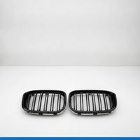 Sporty Gloss Black Kidney Grille Custom Double-Slat Kidney Grille Sturdy Double Bar Grilles Impact-Resistant for Car Enthusiasts