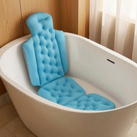 Padded Bathtub Cushion with Backrest Non-Slip Bathtub Backrest with Seat Pad Supportive Bath Mattress with Suction Cups for Adults, Home Spa