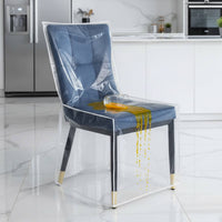 Transparent Chair Cover Dustproof PVC Chair Protector Full Coverage Clear Vinyl Seat Cover for Families with Children, Restaurants, Banquets, Parties