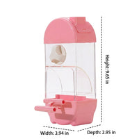 800ml Automatic-fill Avian Feeder, Hanging Small Avian Feeder for Cockatiels and Finches, Spill Resistant Feeder with Perch and Clip-on Mount