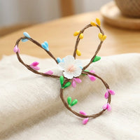 Easter Bunny Napkin Holder Elegant Accent Hare Ear Napkin Buckle Reusable Hare Ear Serviette Buckle for Dinner Parties, Table Setting, Spring, Banquet Decoration