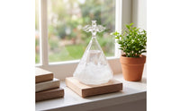 Crystal-Like Storm Glass Decorative Weather Forecast Bottle Transparent Teardrop Storm Glass Predicting for Science Enthusiasts, Office, Study