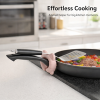 Dining Table Silicone Spoon Holder with Cute Design for Countertop, Heat Resistant Cooking Utensil and Pot Lid Stand