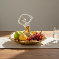 Ballet Girl Platter European Style Resin Display Tray Sturdy Home Decor for Restaurant