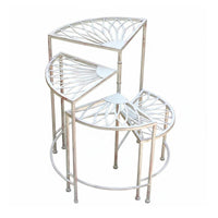 Tiered Corner Stand European design 4-Tier Corner Plant Shelf Floor-Standing Weather Resistant for Gardeners, Homeowners