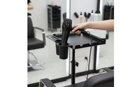 Salon Cart with Tool Holders Rolling Salon Trolley 360-Degree Swivel Hairdresser Cart for Studios