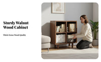 Multi-Purpose Accent Console with Doors Long-Lasting and Sturdy Modular Unit with Flip-up Doors Easy Assembly Bookshelf Robot Vacuum Friendly for Book Lovers, Homeowners, Interior Decorators, Study, Living Room, Bedroom, Hallway
