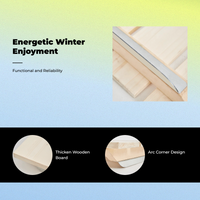 Wooden Ice Sled Sturdy Sled for Kids Outdoor Winter Play
