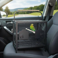 Car Mount Bird Enclosure with Perch Pet Supply Easy Transport for Outdoor