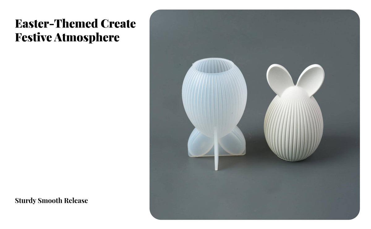 Easter Bunny Candle Form Faceless Hare Plaster Form Silicone for Gift Making, Home Decor, Art Studio