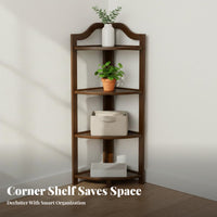 Space-Saving Triangular Corner Cabinet Small Footprint Multi-Tier Corner Shelf Large Capacity Storage Rack Stable Structure for Apartment Dwellers, Office Workers, Living Room, Bedroom, Hallway, Entryway
